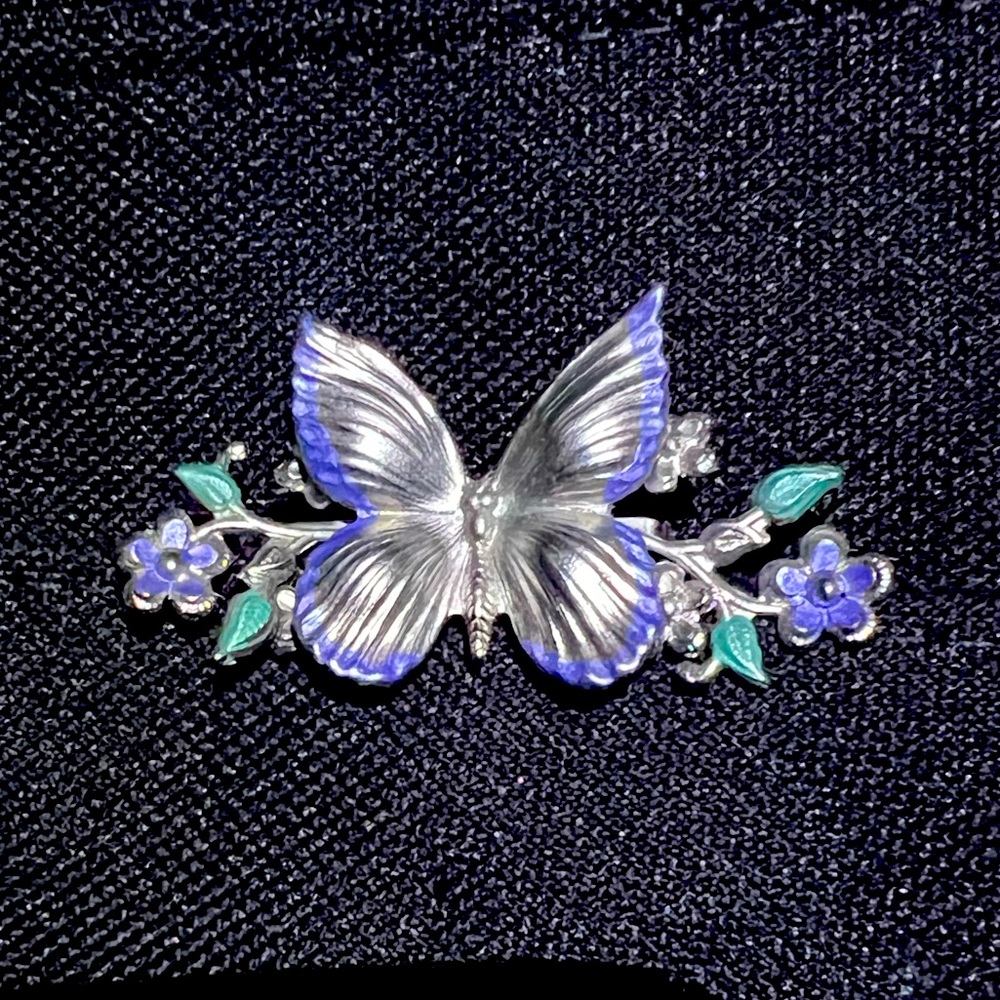 beautiful metal butterfly brooch